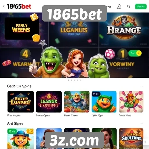 Variedade de jogos disponíveis na plataforma 1865bet